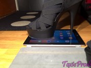 Preview 2 of High heels toying with Ipad