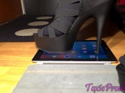 Preview 3 of High heels toying with Ipad