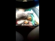 Preview 5 of Public ParkingingLot smoking flashing&Masturbating!Publicsmoking Flashing giant DDs pussy fingering