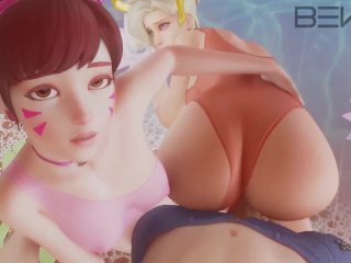 Mercy and Dva Doggystyled POV from Overwatch_Animation NSFW 3D