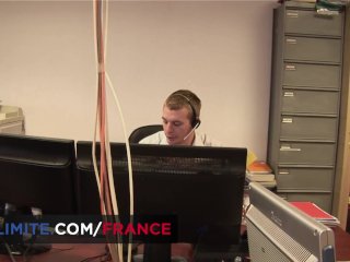 Office threesome with sexy boss in lingerie