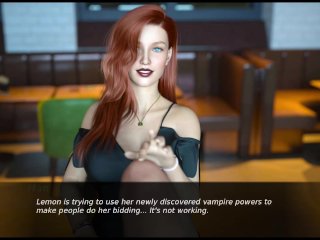 redhead big tits, visual novel, 3d, big boobs