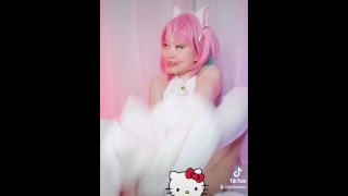 Catgirl Cosplay Cat Lick Pinkhair