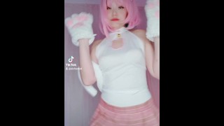 MMD Cosplay Ghost Dance Cat Girl Anime Girl Pink Hair