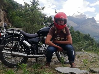 Took a brake on the road to pee near my bike - 1080HD Angel Fowler