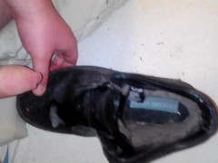 I cum on stepsisters leather boots