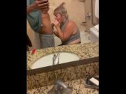 Preview 1 of Interracial Bathroom Blowjob