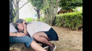 When I Was Walking In The Park With A Man's Daughter, He Pulled Out His Dick And Asked Me Out, So I Gave Him A Blowjob.