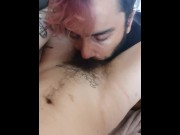 Preview 2 of Sucking my transboyfriend big clit