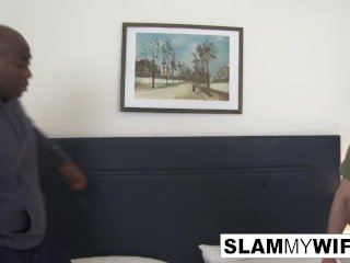 Cuckold's Woman Gets Big Black Cock Anally