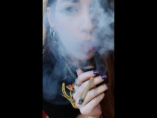Girl smoking weed