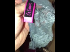 Video Licking my wifes Dirty Panties from the Laundry before & after cumming in them, tastes so good
