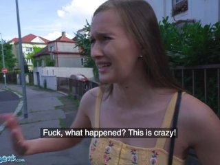 Public Agent Stacy Cruz Flashes Her Perfect Tits for Cash screenshot number 2