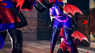 Красный VS Синий Суккуб лесбиянка Секс вчетвером