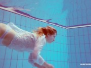 Preview 2 of Hot babe Melisa Darkova dressed underwater