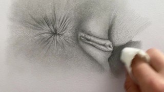 Close up anal drawing PENCIL ART PORN