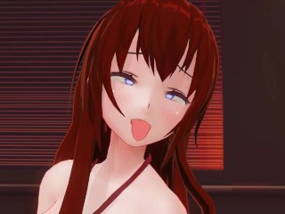 3D HENTAI Steins;Gate Kurisu Makise他妈的和性高潮