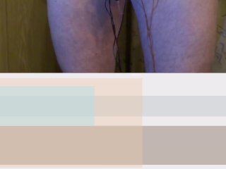 Estim e-stim electro cum load milking with chastity device