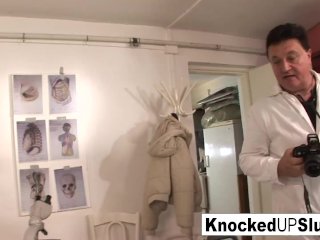 Knocked Up Red Head Takes Cock At The Doctor's