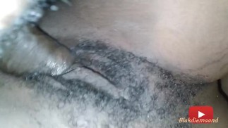 Thot in Texas - Stroking Slow Ebony Hairy Pussy