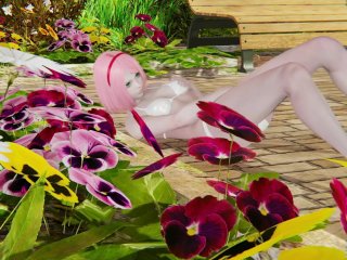 Сакура Харуно мастурбирует в райском саду по Аниме порно Наруто [3д хентай]