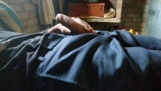On Bed Desi Indian Big Cock Handjob