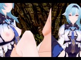 [VR 360 4K] Eula Genshin licking boobs