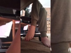 my feet while working from home