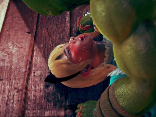 beautiful princess creampie to the big monster - 3d hentai animation
