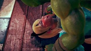 Wunderschöne Prinzessin Creampie Zum Großen Monster 3D-Hentai-Animation