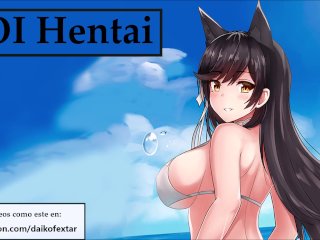 JOI hentai con una zorrita cachonda, en español.