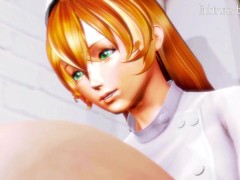 Nurse Iris from Mega Man X DiVE and Marty know how to get their guys going