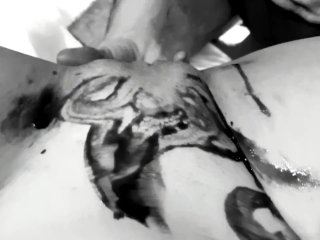 Happy birthday princess! Chocolate syrup pussy eating rough fucksquirt andcum-POV from both sides