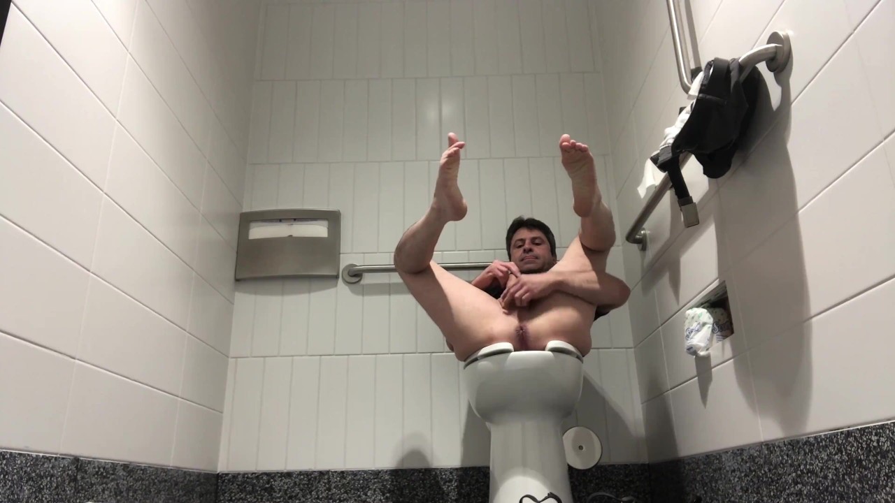 Masturbate public bathroom