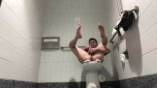 MASTURBATION IN A PUBLIC BATHROOM WAS NEARLY CATCHED