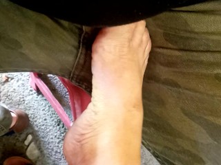 Free Footjob Under Table Porn | PornKai.com