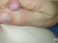 Real Amateur MILF Milking Boobs and Squeezing Milk from Nipples