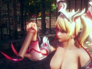 Preview 2 of 3D HENTAI OVERWATCH mercy jerking off your cock