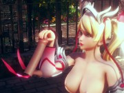 Preview 3 of 3D HENTAI OVERWATCH mercy jerking off your cock
