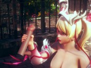 Preview 4 of 3D HENTAI OVERWATCH mercy jerking off your cock