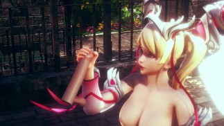 3D HENTAI OVERWATCH АНГЕЛ дрочит твой член