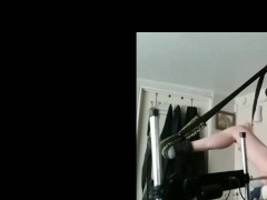 High speed  pegging by machine with a huge cock 