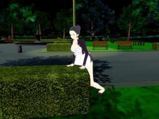 Обещанный Неверленд  Изабелла мастурбирует в общественном парке [3d хентай]