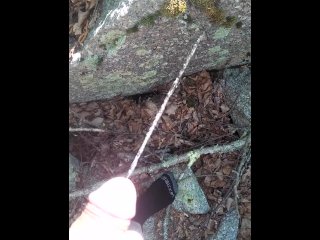 Pissing in the woods