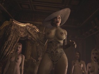 Resident evil village, Alcina Dimitrescu and Sisters Dimitrescu, showcase