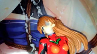 Sperm Bukkake On The Plug-Suit-Wearing Eva Shikinami Asuka Langley Figure Complete With Gory Otaku Kisses Ass Licking