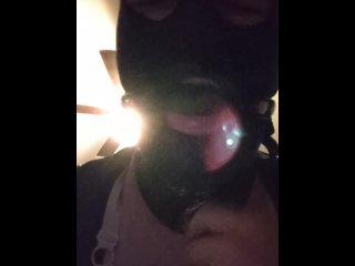 James Johnson Tries out a Ball Gag and Spandex Hood