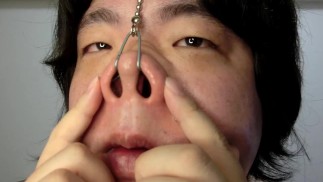 Мастурбация крюком для носа10-2 Ощущение свиного носа