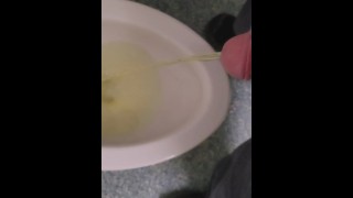 Public urinal piss