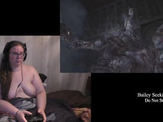 chubby, nude gamer, butt, big boobs